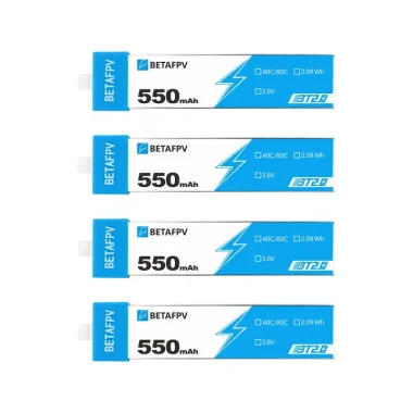 BetaFPV BT2.0 550mAh 4-pack Zestaw baterii do dronów 1S